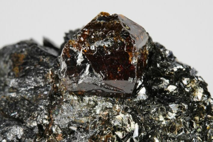 Fluorescent Zircon Crystal in Biotite Schist - Norway #175849